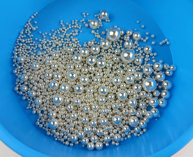 KOOTIPS Sprinkles Sugar Pearls 120g/ 4.2oz, Cupcake Cake Topper mix Sprinkles for Baking Manvscakes Jimmies Cookie Crystal Decorating Nonpareils (Silver) - Image 3